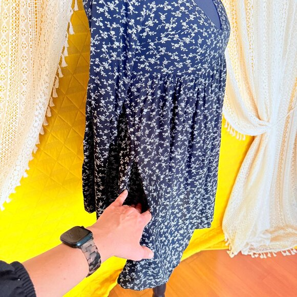 Denim & Supply Ralph Lauren Black & White Floral Babydoll Dress Size XS | Y2k - Picture 8 of 16